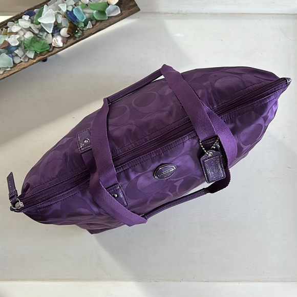 The Coach Getaway Signature Nylon Packable Weekender Tote - Amethyst - Picture 9 of 16